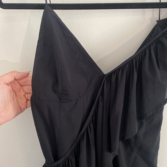 For Love & Lemons Flamenco Maxi Off the Shoulder Dress in Black Women's Small - Picture 7 of 13